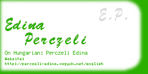 edina perczeli business card